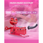 Automatic Sex Machine, Adjustable Masturbation Thrusting Machine With Realistic Dildo, Hands-Free Thrusting Dildo Machine With Quick Air, 3Xlr Connector, Love Machine For Men Women Couples, Red