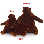 Djungelskog Bear Giant Simulation Bear Toy Stuffed Animal Plush Doll Huge Cuddly Brown Teddy Bear For Home Decoration Valentine'S Birthday Gift, 23.6 In/60 Cm