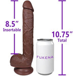 The Woodsman By - Realistic Dual Density Silicone Dildo, 8.5 Inch Insertable, 1.75 Inch Max Width (Dark Skin)