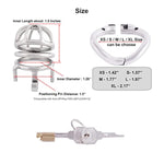 Medical Grade 304 Stainless Steel Ergonomic Design Chastity Device Easy To Wear Male Sm Penis Exercise Sex Toys K745 (45Mm/ M Size)