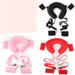 Sm Flirting Binding Split Leg With Pillow Stretch Leg Restraint Pillow Sex Toys Sex Swing (Red)