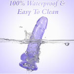 7.3 Inch Clear Purple Realistic Dildo,Small Dildos With Strong Suction Cup, Dildo For G-Spot And Anal Stimulation,Lifelike Penis For Hands-Free Play,Adult Sex Toys For Beginner Women/Men/Gay