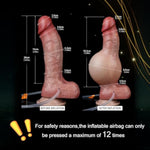 Sex Toys Anal Inflatable Ejaculation Dildo Prostate Massager, 7.87" Squirting Butt Plug Anal Toy,Suction Cup Thick Anal Training Stretcher Extender