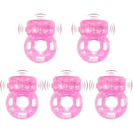 5 Pcs Disposable Vibrating Penis Ring, Clitoral Mini G Spot Stimulator? For Increased Stamina & Enhanced Erections, Female Clit Vibrator Adult Toy?For Couples Pleasure?Improved Female Pleasure