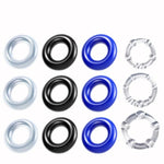 Sex Toys 12Pcs Penis Ring Silicone Cock Rings Multi-Coloured Cockring Cock Sexual Stimulation Device Games For Men Erection Enhancing Long Lasting Stronger Adult Sex Toys For Men Couple (Transparent)