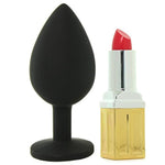 Spade Shaped Silicone Anal Plug with Jeweled Base by Doc Johnson - Large Size