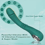 G Spot Vibrator Dildo Womens Sex Toys -10 Vibrations Modes & Click Super Mode Nipple Anal Vibrators, G Spot Clitoral Stimulation Adult Sex Toys, Female Sex Games Toy For Sexual Pleasure (Green)