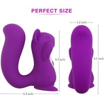 Dual Pleasure Squirrel Vibrator & Air-Pulse Clitoral Stimulator, Clitoral Sucking, Clit Vibrator, Pressure-Wave Technology, Waterproof, Rechargeable, Sex Toy Vibrator For Women (Purple)