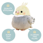 Cockatiel - Cute Stuffed Animal Plush Toy - Adorable Soft Cockatiel Bird Toy Plushies And Gifts - Perfect Present For All Ages - Tilli
