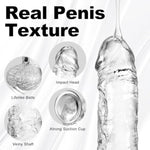 Clear Realistic Dildo Sex Toys For Women - 7.3 Inch Silicone Suction Cup Dildo For Clitoral, Vaginal & Anal Stimulation | Waterproof, Safe Tpe Material | Adult Toys For Women, Couples & Beginners