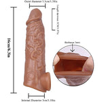 Pennis Extende Penis Sleeve Cock Sleeve Reusable Condom, Sex Toys - Pumps & Enlargers Super Thick Realistic Penis Extender Enlarger For Men, Pennis Sleeve Girth Enhancer For Men Sex (1)