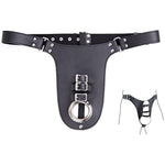 Bondage Gear Chastity Device Harness With Leather Cock For Men, Adult Men'S Bondage Leather Chastity Lock Pants, Sm Bdsm Fetish Sexy Male Lingerie Sex Toy