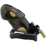 Male Chastity Device Hypoallergenic Plastic Cock Cage Penis Ring Virginity Lock Chastity Belt Adult Game Sex Toy (Black)
