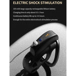 Male Electric Shock Cock Cage Chastity Device Set with 10 EStim Intensities & 3 Rings & Penis Plug & Mobile Remote Control for BDSM Bondage Adult Sex Toys