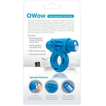 Mini Blue Vibrating Cock Ring with Rechargeable Functions