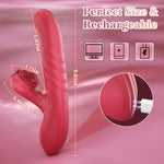 Sex Toys Thrusting Dildo Vibrator For Women, G Spot Clitoral Vibrator Dildos With 7 Thrusting & 7 Vibrating Modes, Waterproof Rabbit Vibrators Rose Sex Toy Stimulator Adult Sex Toys For Female Couples
