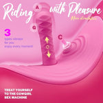 Sex Riding Machine Solo Sex Saddle Remote Control Rotation & Vibration Sex Dildo Mount With 3 Pcs Heating Flapping Sex Vibrators Set For Vagina, Clitoral, Anal Stimulation Sex Furniture For Bedroom