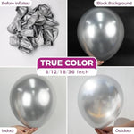 Silver Metallic Chrome Latex Round Helium Balloons 100 Pack 12 inch