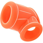 Penis Ring Ball Stretcher - Orange Silicone Stretchy Cock Ring For Longer Harder Stronger Erections - Erection Enhancing Sex Toy For Men