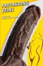 9 Inch Black Realistic Dildo Sex Toy, Feels Like Skin Huge Thick Dildo,with Strong Suction Cup for Hands-Free, Lifelike Silicone Sex Toys for Vagina Anal Stimulation