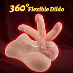 Male Sex Dolls With Huge Dildos - 7Lb Realistic Sex Torso With 8 Inch Flexible Dildo For G Spot & Vaginal & Anal Sexual Stimulation, Unisex Masturbator Sex Doll For Women Men Couple