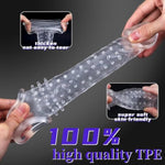 Pennis Extende Penis Sleeve Cock Sleeve Reusable Condom, Sex Toys - Pumps & Enlargers Super Thick Realistic Penis Extender Enlarger For Men, Pennis Sleeve Girth Enhancer For Men Sex Enhancer (1)
