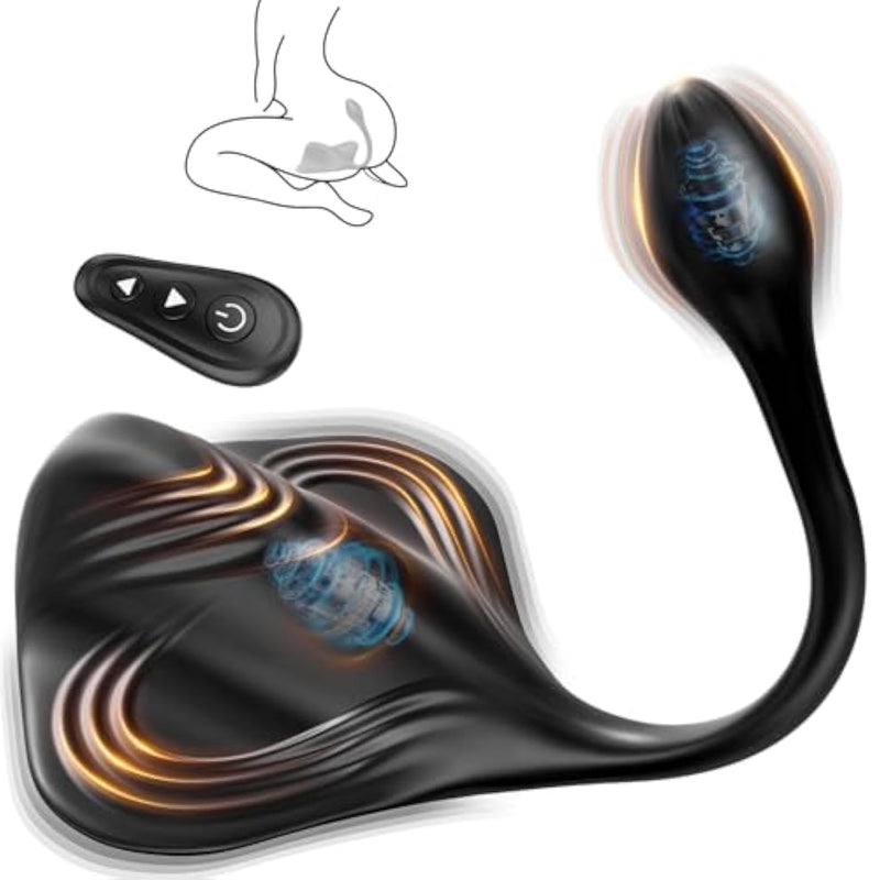 Prostate Massager Anal Plug Sex Toys - Vibrating Butt Plug Male Sex Toys For Men Sex Toy Dual Motor 9+9 Vibrator Anal Dildo Beads Adult Toys Penis Training Sit Ride Perineum Clitoral Stimulator