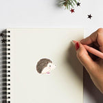 Hedgehog Stickers 1in for Scrapbooking Arts and Crafts Kids DIY Calendars Journals 80-Pack