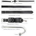 Bdsm Sex Bondage Anal Hook, Neck To Wrist Behind Back Handcuffs Collar With Anal Trainer & Ball Gag, Bed Restraints Sex Game Accessories Kinky Fetish Role Play Adult Sex Toys For Couple Beginner