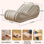 Sex Sofa BDSM Furniture with Bondage Cuffs Inflatable Sex Chair with Automatic Air Pump Couch Cushion Sofa for Women Men and Couples