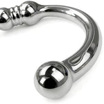Stainless Steel Butt Plug Anal Beads Anal Sex Toys Double-Ended Dildo G Spot Stimualtion Prostate Massager Heavy-Duty Adult Sex Toys for Men Women Couple