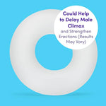 Boost Comfort Cushion Cock Ring - Extra Thick Smooth Penis Ring - Waterproof - Clear