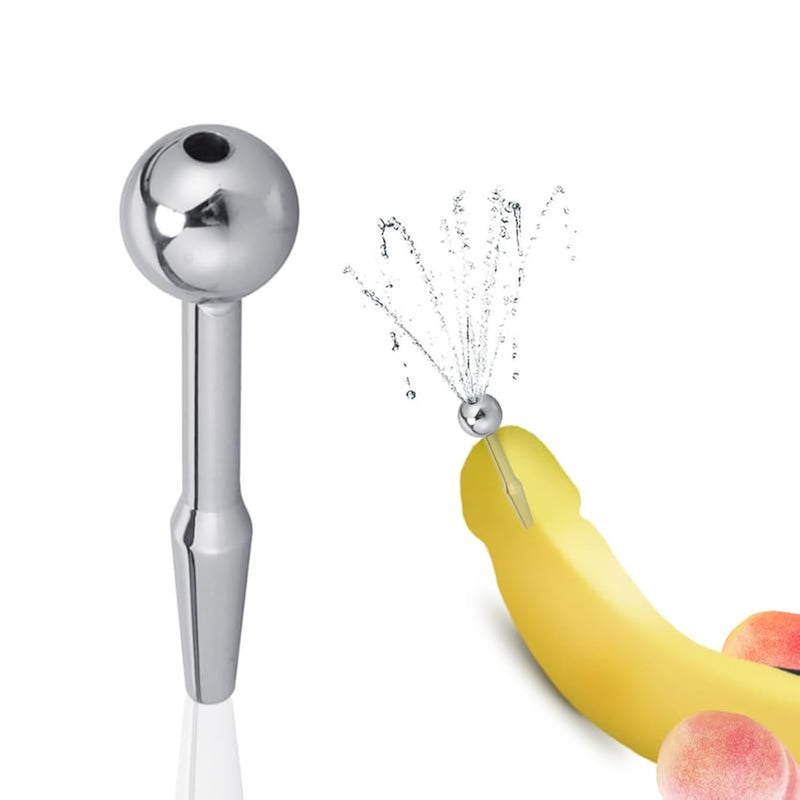 Hollow Urethral Plug, Metal Urethral Sounds Urethral Dilator Penis Plug Prostate Stimulation Men Sex Toy For Beginners, 2.48 Inch