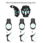 Swallow Tail Chastity Cage Male Sm Sex Toys Chastity Device With Invisible Lock Designed And 2 Keys For Men Penis Slave Bondage And Restraints (Black,M)