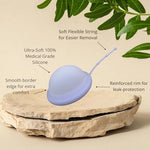 Reusable Menstrual Disc with Easy-Removal String – Comfortable Period Disc Alternative to Tampons & Cups, Leak-Resistant, Long-Lasting Protection (Small)