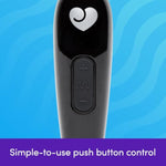 Deluxe Rechargeable Mini Massage Wand With Ergonomic Handle - Rechargeable - Black
