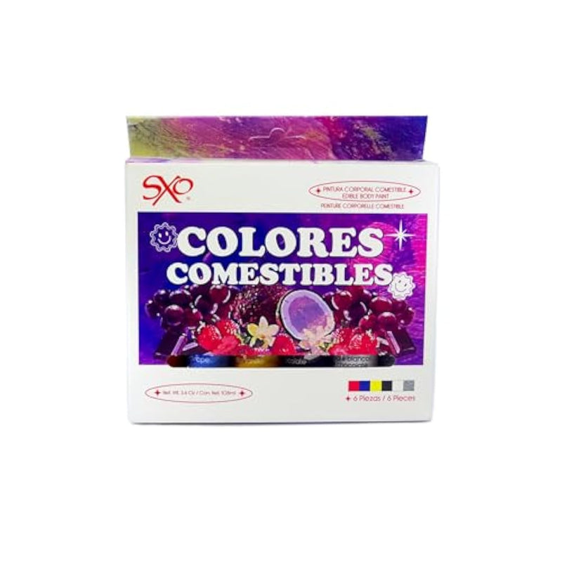 Fun Color Edible Lub 6 Units, Varios Sabores - Hecho En México.