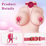 Nipple Toys Vibrator With Bdsm Rose Necklace Sex Toys, Nipple Clamps Sex Pleasure Tools For Women Couples, Adjustable Nipple Clips Vibrators With Bdsm Choker Breast Flirting Stimulate