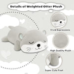 Weighted Otter Stuffed Animals, Cute Weighted Otter Plush, Soft Stuffed Weighted Plushie Birthday For Kids & Adults(9.8" 0.8Lbs)