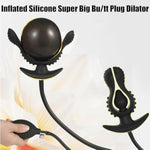 Inflated Silicone Super Big Butt Plug Dilator, G-Spot Stimulation Anal Plug Trainer Inflated Dildo, Anus Extender, Anal Training Kit,Vagina Pump Expander, Sm Masturbation Sex Toy
