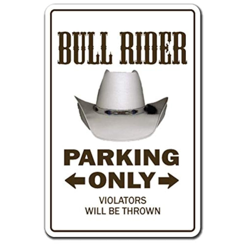 Bull Rider Novelty Sign | Indoor/Outdoor | Funny Home Décor For Garages, Livin