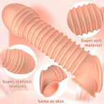 Penis Sleeve, Cock Sleeve Extension Sheath Penis Ring With Ball Stretcher For Enlarge Thicken, Reusable Condom Realistic Dildo Penis Sleeve, Adult Male Sex Toys For Men Couple