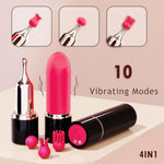 Adult Sex Toys Lipstick Vibrator - Mini Vibrators For Clit, G-Spot & Nipple Stimulation, Rechargeable & Discreet Electric Massagers, Waterproof Portable Toys Women Couples Sex Toys