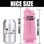 7.8 Inch Double Dildo, Big Thick Dildos For G Spot And Anal Stimulation With Strong Suction Cup, Huge Penis Anal Plug Adult Sex Toy For Women And Men (Pink)