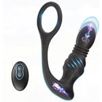 Prostate Massager Anal Vibrator With Cock Ring Thrusting Dildo Vibrator With Remote Control Sex Toys For Men With 10 Vibrating And Thrusting Modes Vibrating Butt Plug Anal Toys For Couples Adults