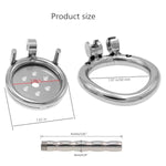 Flat Metal Male Chastity Cock Cage Steel Stainless Virginity Lock Belt With Negative Extreme Catheter Bdsm Cage Adult Game Sex Toy 50Mm-Chang