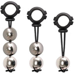 Metal Ball Cock Ring Adjustable Penis Stretcher Scrotal Pendant Weight Bearing Ring Male Penis Extender Chastity Device Sex Toys For Men (25Mm,Double Ball)