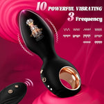 Anal Plug Sex Toys Vibrator,Vibrating Butt Plug Silicone Anal Toys Butt Plug Training Kit With Remote Control 10 Frequency Vibration, Vibrating Anal Plug And Prostate Massager