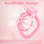 Male Chastity Lock with Adjustable Rings and Push-Button Design for Couples