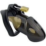 Male Chastity Device Hypoallergenic Plastic Cock Cage Penis Ring Virginity Lock Chastity Belt Adult Game Sex Toy (Black)